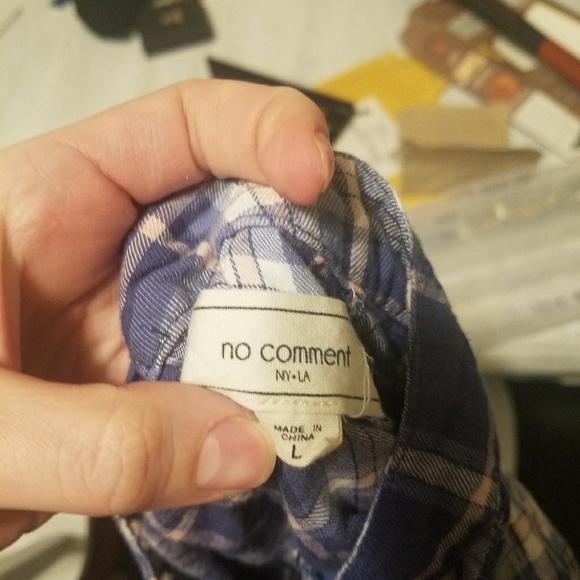 Fashion Flannel with key hole choker neckline. - Picture 4 of 5